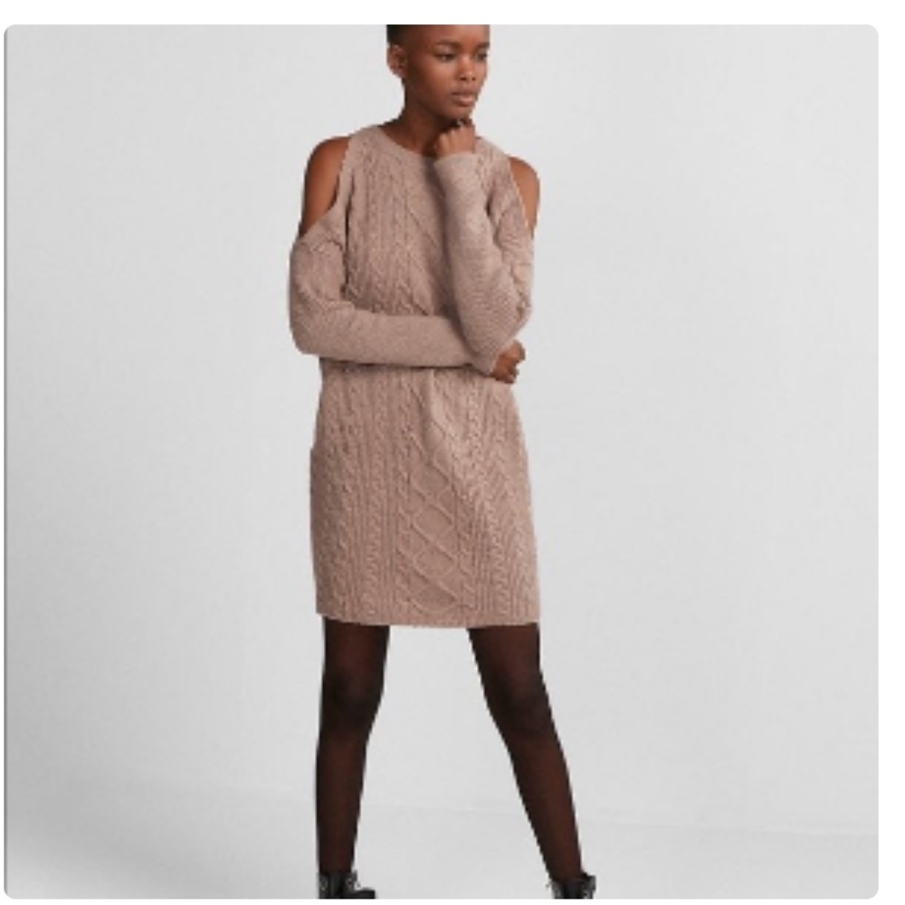 Express Cold Shoulder Sweater Dress size small